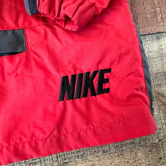 Nike Vintage Toddler Windbreaker Jacket 4T Red & Black - Picture 8 of 9